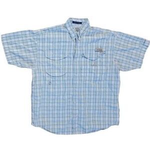 Columbia Mens Shirt Size Large Super Bonehead Short Sleeve White